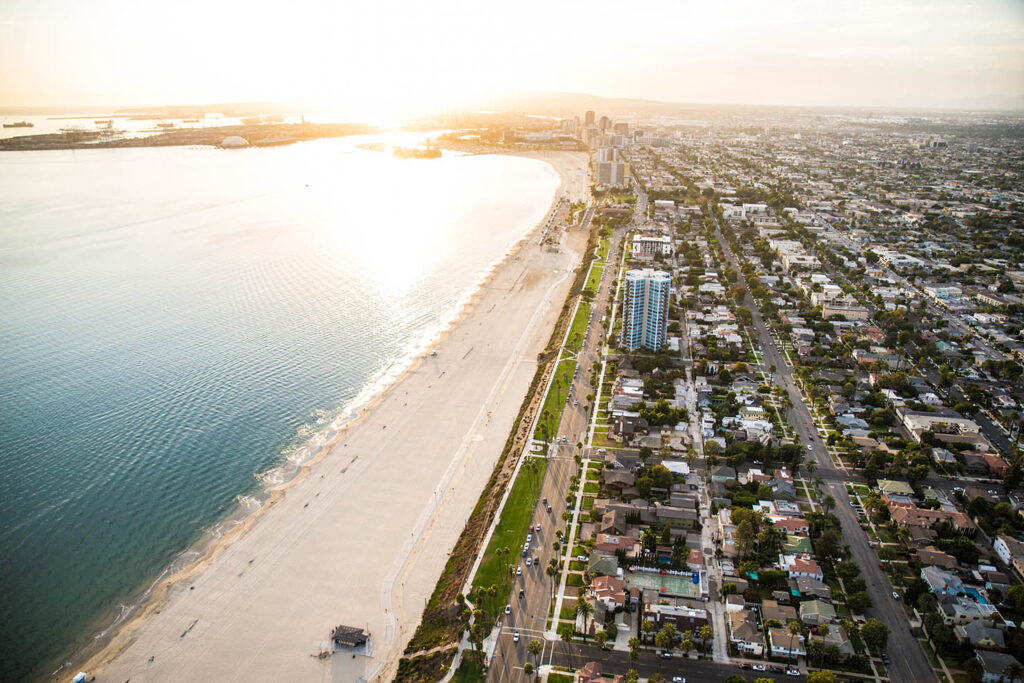 Los Angeles coast, view from above